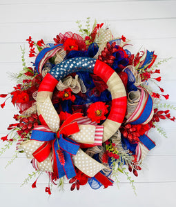 Large Patriotic USA Wreath-TCT1499