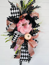 Load image into Gallery viewer, Pink/Black Halloween Double Door Swags/Wreaths-TCT1536