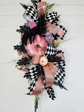 Load image into Gallery viewer, Pink/Black Halloween Double Door Swags/Wreaths-TCT1536