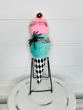 Load image into Gallery viewer, Whimsical 12&quot; Pink/Blue Halloween Ice Cream Cone Ornament/Attachment-56777PKMI