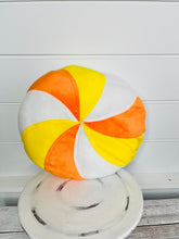 Load image into Gallery viewer, Sweet and Festive: Plush Candy Corn Peppermint Pillow/Wreath Attachment-56938YWORWT