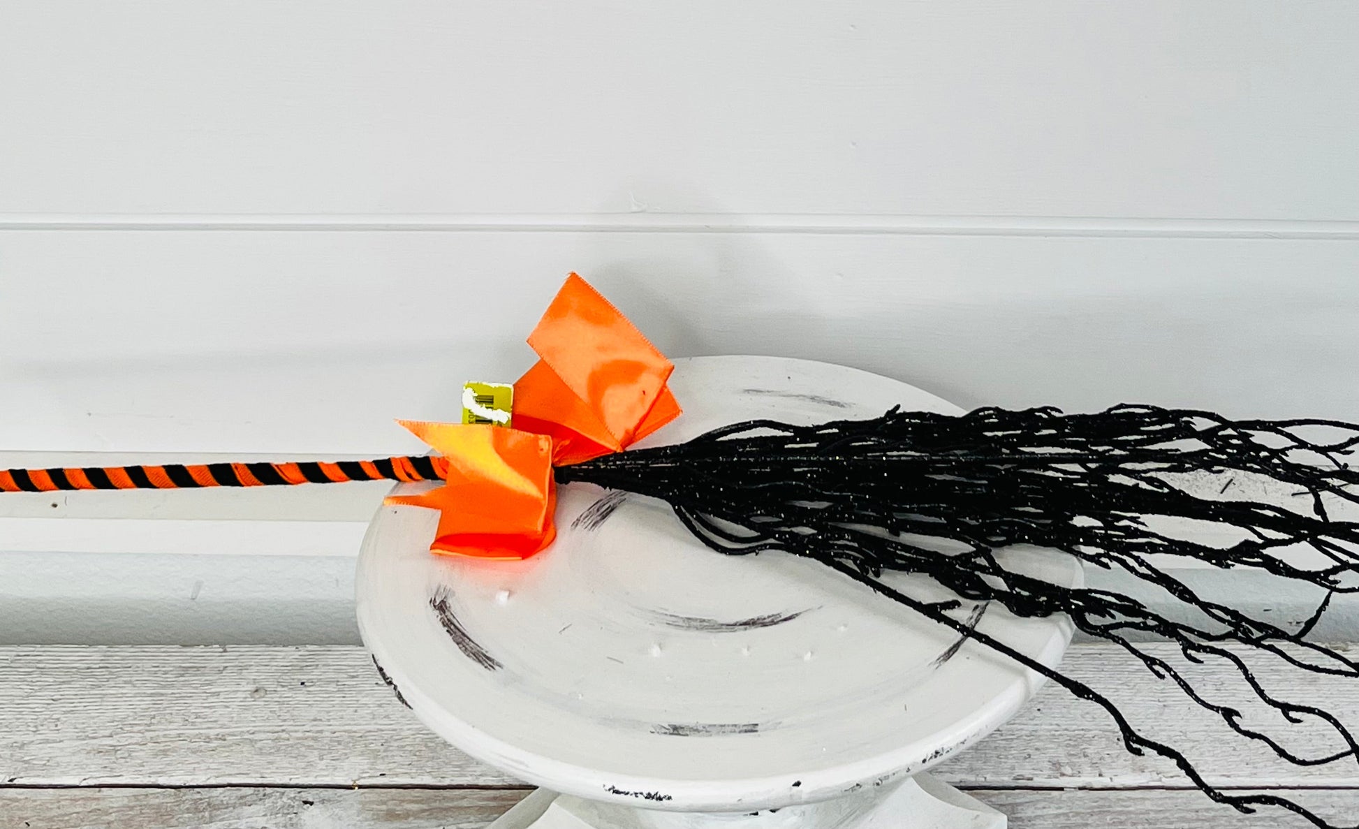 Sparkling Halloween Glitter Twig Witch Broom - 24 Inches of Enchanting Charm-56550ORBK TCT Crafts