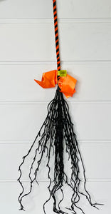 Sparkling Halloween Glitter Twig Witch Broom - 24 Inches of Enchanting Charm-56550ORBK