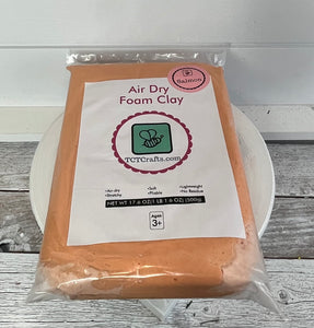 Salmon/Tan Brown Air Dry Lightweight Foam Clay