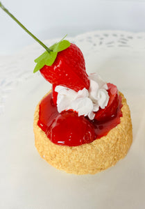 Fake Strawberry Shortcake Tiered Tray Decor/Food Prop-TCT1546