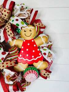 Boy/Girl Gingerbread Christmas Wreath-TCT1553