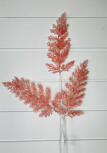 Winter Wonderland Cedar Spray - 26.5 Inches of Pink Snow-Kissed Elegance-XS221615