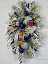 Load image into Gallery viewer, Silver &amp; Purple Christmas Swag/Wreath-TCT1563