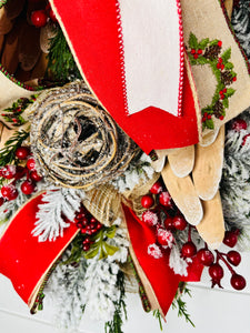 Rustic Designer Woodlands Angel Wings Christmas/Winter Wreath-TCT1577