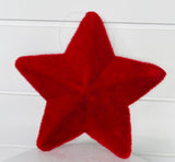 9x9" Flocked Glitter Pointed Star Decor in Blue or Red - Sparkling Addition to Your Holiday Decor-HJ902119/HJ902124 TCT Crafts