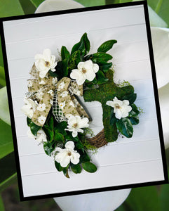 Grapevine Magnolia Easter Cross Wreath-TCT1472