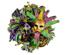 Load image into Gallery viewer, Mardi Gras Jester Front Door Wreath-TCT1592