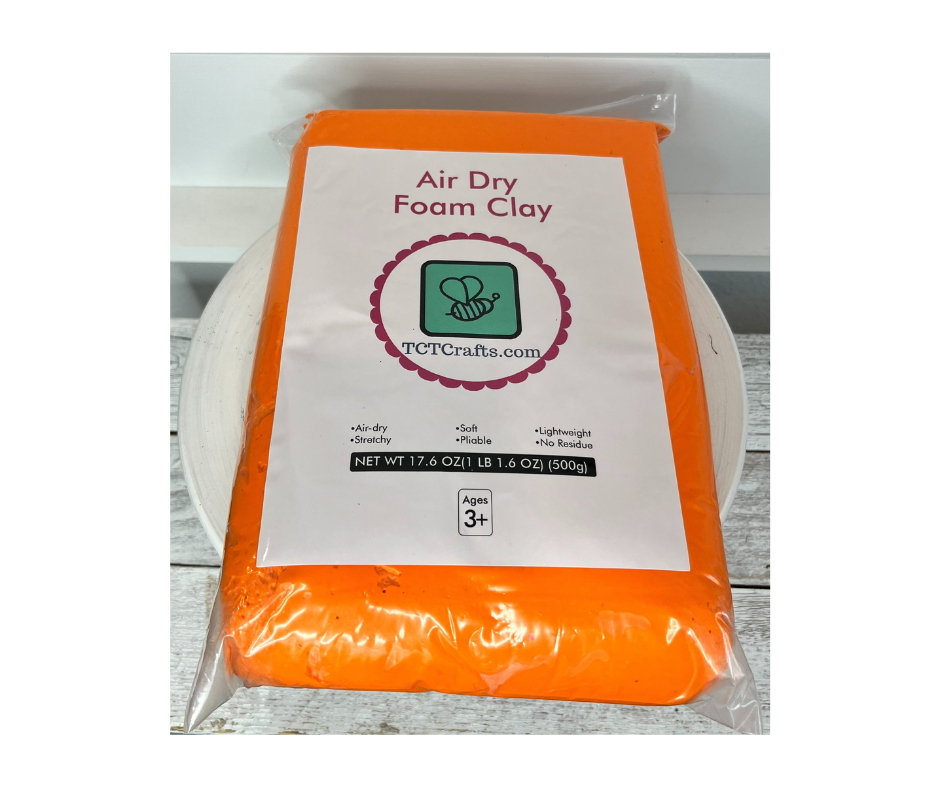 Orange Air Dry Lightweight Foam Clay – TCTCrafts