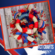 Load image into Gallery viewer, Large Patriotic USA Wreath-TCT1499