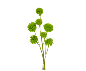 19H" Flocked Pom Pom Sprays - Playful Artificial Decor in Your Choice of Colors TCT Crafts