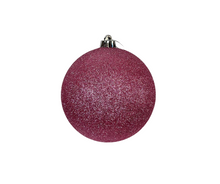 Load image into Gallery viewer, XY2035WF- 150mm Glittered Christmas Ball Ornament-Icy Pink