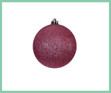 XY2035WF- 150mm Glittered Christmas Ball Ornament-Icy Pink TCT Crafts
