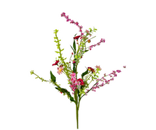 Load image into Gallery viewer, Colorful Blooms: 30-Inch Artificial Pink &amp; Green Flower Berry Cluster Spray-FH7998
