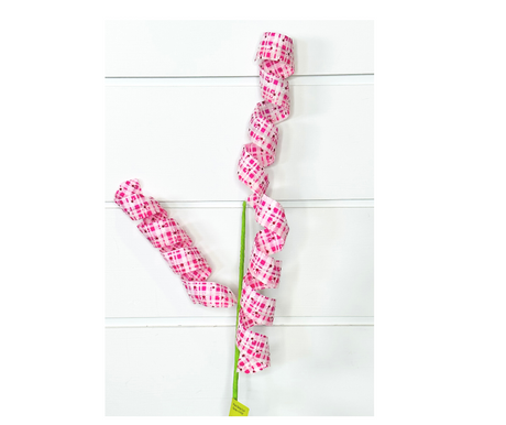 24L" Pink Daisy Curl Wreath Pick - Vibrant Floral Accent-63222PK TCT Crafts