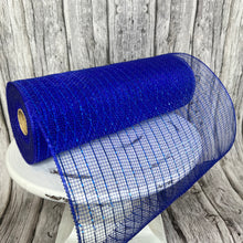 Load image into Gallery viewer, 10.25&quot;x10yd Metallic Value Mesh-Royal Blue w/ Blue Foil (RE800125)