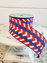 Load image into Gallery viewer, RG2050A1-2.5&quot;x10YD Ric Rac Stripe/Chevron Patriotic Ribbon-Red/White/Blue - TCTCrafts