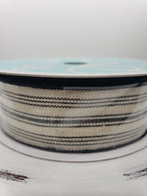 Load image into Gallery viewer, RGA187502-1.5 Inch Ticking Stripe Farmhouse Wired Ribbon - TCTCrafts