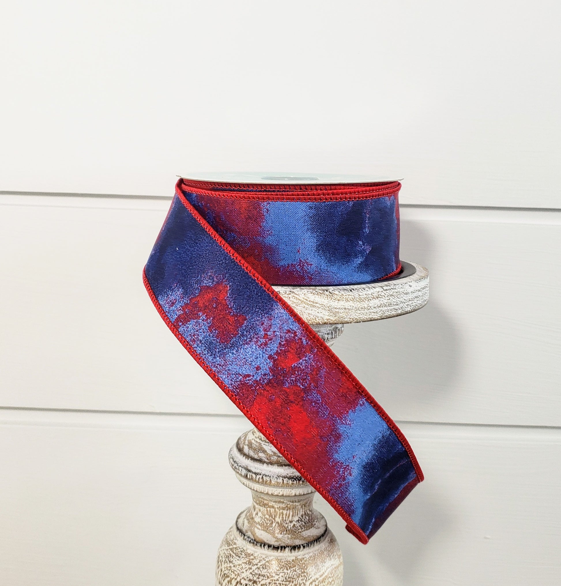 RGB1013A1-1.5"x10yd Watercolor Blend Patriotic Ribbon-Red/White/Blue - TCTCrafts