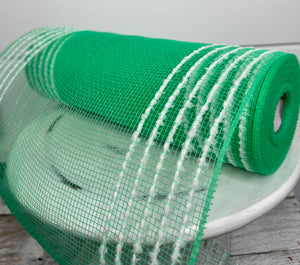 10.25" x 10yd Mint Green Snowdrift Wide Border 10 inch mesh for wreaths-RY8115Y6