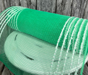 10.25" x 10yd Mint Green Snowdrift Wide Border 10 inch mesh for wreaths-RY8115Y6