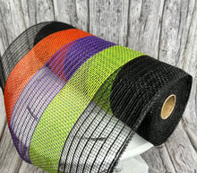 Load image into Gallery viewer, 10.25&quot; x 10yd Halloween Poly/Faux Jute Wide Stripe 10 inch mesh for wreaths-RY830176