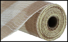 Load image into Gallery viewer, RY831554-10.5&quot;x10yd Faux Jute/PP Large Check-Natural/Cream - TCTCrafts