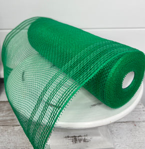 10.25" x 10yd Emerald Green Faux Jute Border Stripe 10 inch mesh for wreaths-RY832406