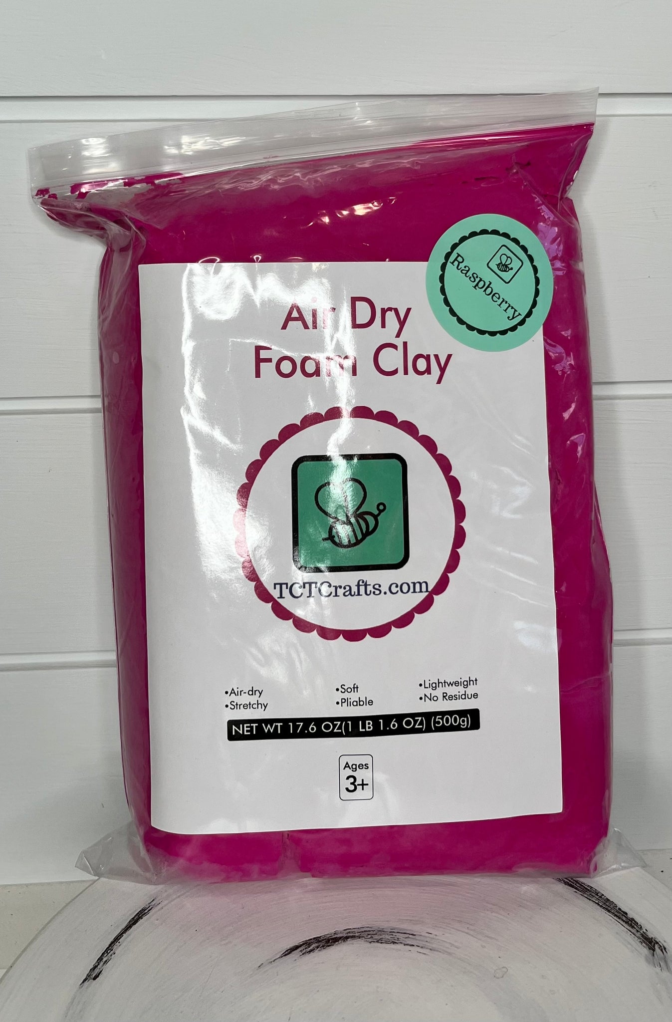 Raspberry (Purple) Air Dry Lightweight Foam Clay – TCTCrafts