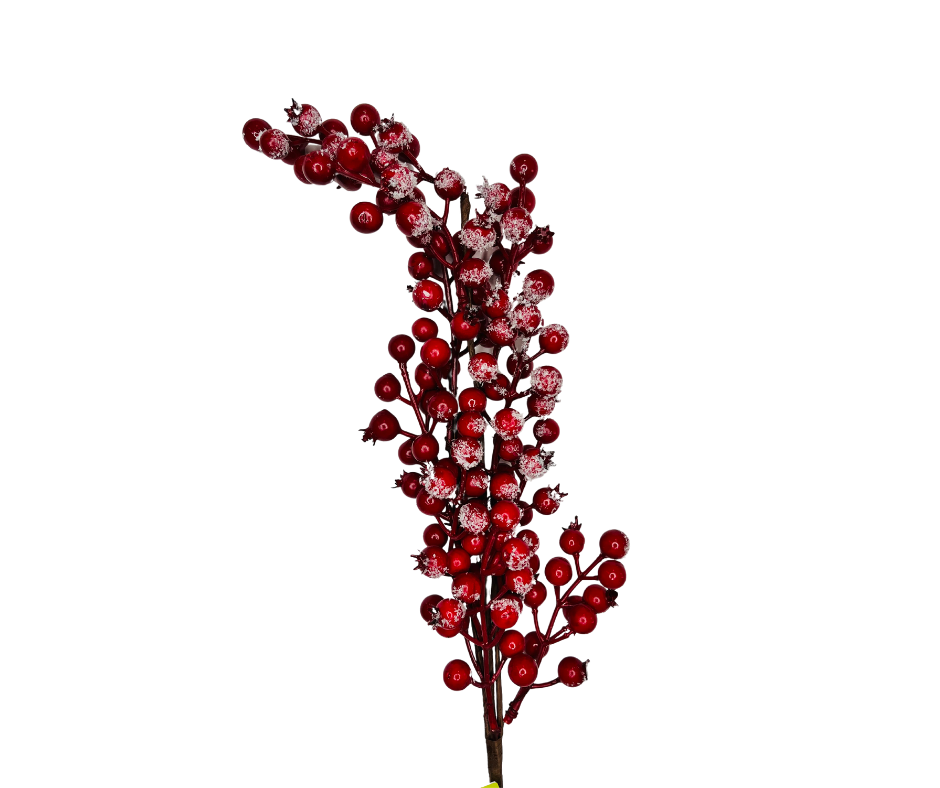 31" Snow Red Berry Spray - Festive Winter Decoration for Home and Crafts-83571 Liberty Floral