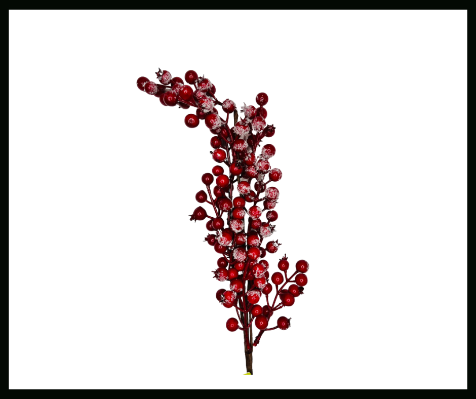 31" Snow Red Berry Spray - Festive Winter Decoration for Home and Crafts-83571 Liberty Floral