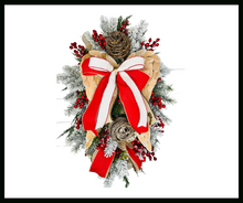 Load image into Gallery viewer, Rustic Designer Woodlands Angel Wings Christmas/Winter Wreath-TCT1577