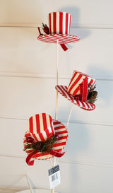 ST1700-28"L Striped Hat Stem/Spray - TCTCrafts