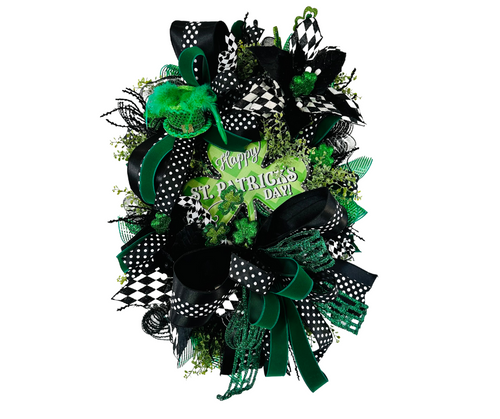 St. Patrick's Day Front Door Shamrock Wreath-TCT1597