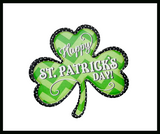 Metal Embossed Zig Zag Clover St. Patrick's Day Sign - Green/Lime/Black/White, 11.5x10.5"-MD0858 TCT Crafts