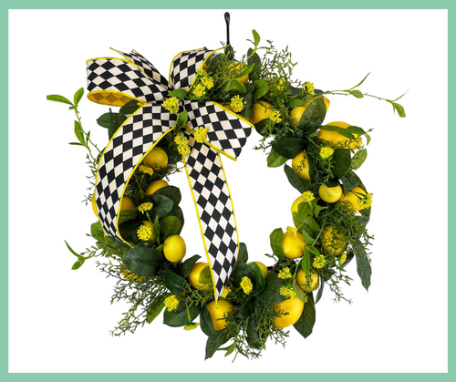 Everyday/Summer Lemon Wreath for front door