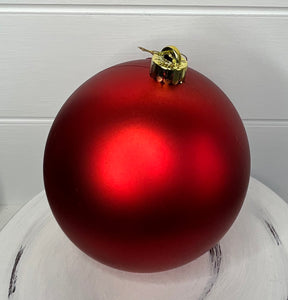 Gorgeous Matte Red Christmas Tree Ball Ornament - 150mm-XH100724