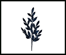 Load image into Gallery viewer, 31&quot; Navy Blue Glitter Bay Leaf Spray - Shimmering Holiday Accent-XS219219