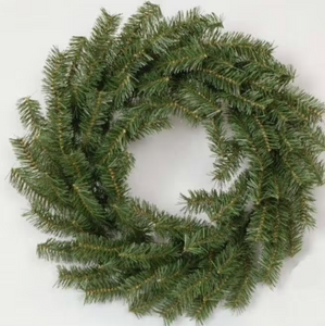 24" Artificial Canadian Pine Wreath/W 220 Tips Double Ring (VW024)