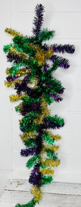 XX7162-36" Mardi Gras Teardrop Swag/Wreath Base-Green/Purple/Gold