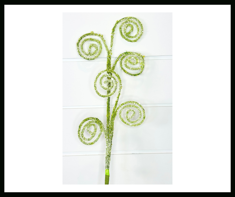 Versatile Green Beauty: 27" Moss Spiral Curl Spray-63320GN TCT Crafts