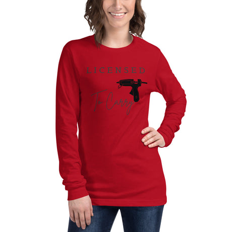 Licensed to Carry Crafting Unisex Long Sleeve Tee, Glue Gun Crafting Tee Shirt TCTCrafts