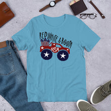 Load image into Gallery viewer, Short-Sleeve Patriotic T-Shirt,4th of July Shirt, Unisex Shirt for 4th of July,Red White &amp; Boom Shirt,Memorial Day T-Shirt - TCTCrafts