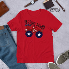 Load image into Gallery viewer, Short-Sleeve Patriotic T-Shirt,4th of July Shirt, Unisex Shirt for 4th of July,Red White &amp; Boom Shirt,Memorial Day T-Shirt - TCTCrafts