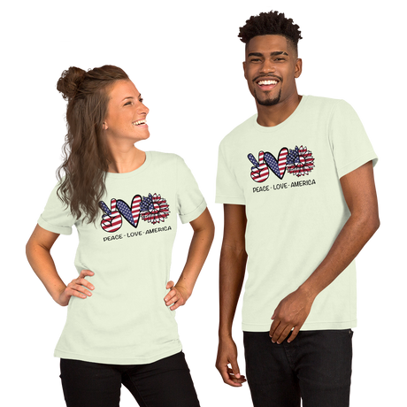 Peace,Love America patriotic T-Shirt, Patriotic 4th of July Shirt,patriotic shirt TCTCrafts