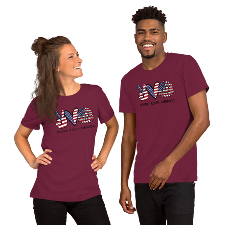 Peace,Love America patriotic T-Shirt, Patriotic 4th of July Shirt,patriotic shirt TCTCrafts